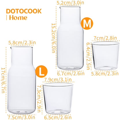 Elegantes Glaskaraffen-Set mit Becher – BPA-frei & stilvoll serviert