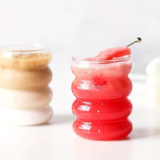 Set aus 2 süßen 350ml Glasbechern inkl. Zubehör – Für stilvollen Genuss!